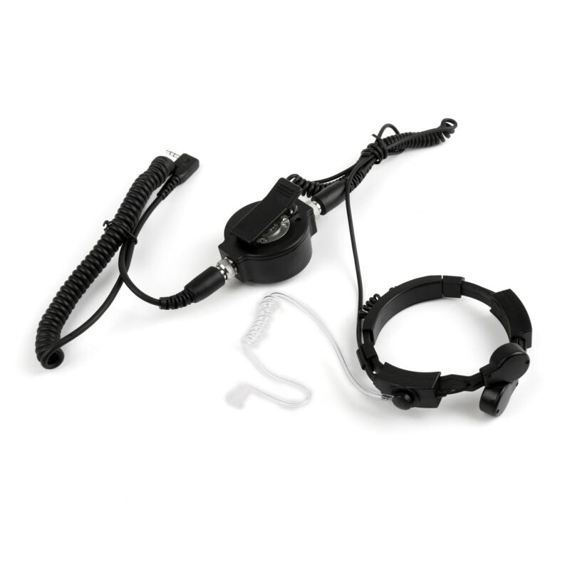 Tactical Throat Duty Headset Waterproof Mic PTT Heavy For Kenwood TK BaoFeng