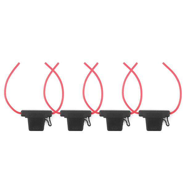 4Pcs Maxi Blade Fuse Holder APX Waterproof 8AWG In-Line Wire For Car