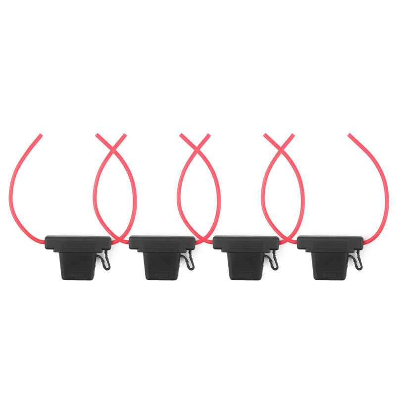 4Pcs Maxi Blade Fuse Holder APX Waterproof 8AWG In-Line Wire For Car