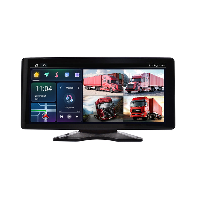 10.36 " Monitor DVR Driving Video Recorder Touch Screen GPS for RV Truck Bus + 4Pcs Rear View Backup Camera Fedex Express