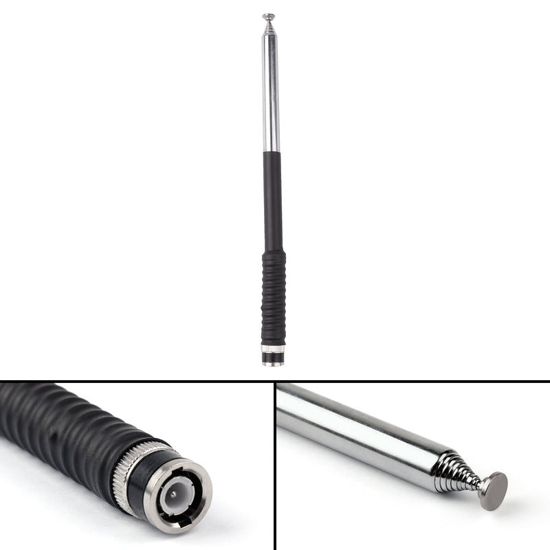 Collapsible 8-45" Telescopic Antenna BNC Male FM Radio VHF 136-174MHZ 20-128cm