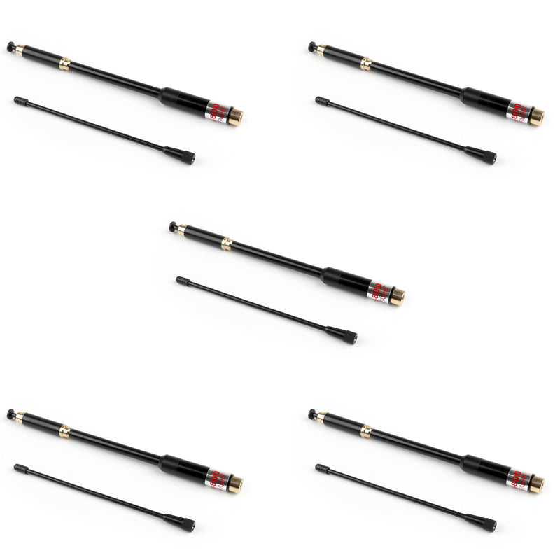 AL-800 High Gain Dual Band Extendable Antenna SMA-Male For Icom Yaesu Radio