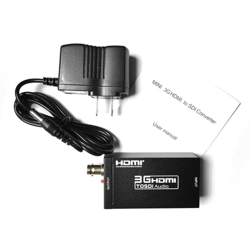 3G HDMI To SDI 1080P HD Video Audio Converter BNC Coaxial Cable US Plug Power