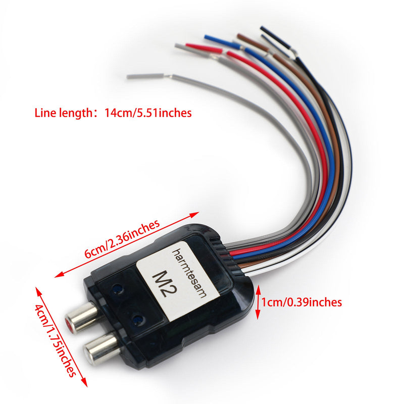 Subwoofer 2Channel High To Low Audio Converter With Power Amplifier Control Wire