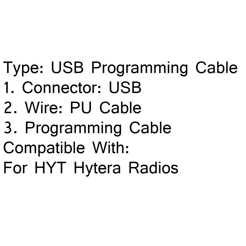 USB Programming Cable For HYT Hytera PD700 PD705 PD705G PD780 PD785 PD785G PT580