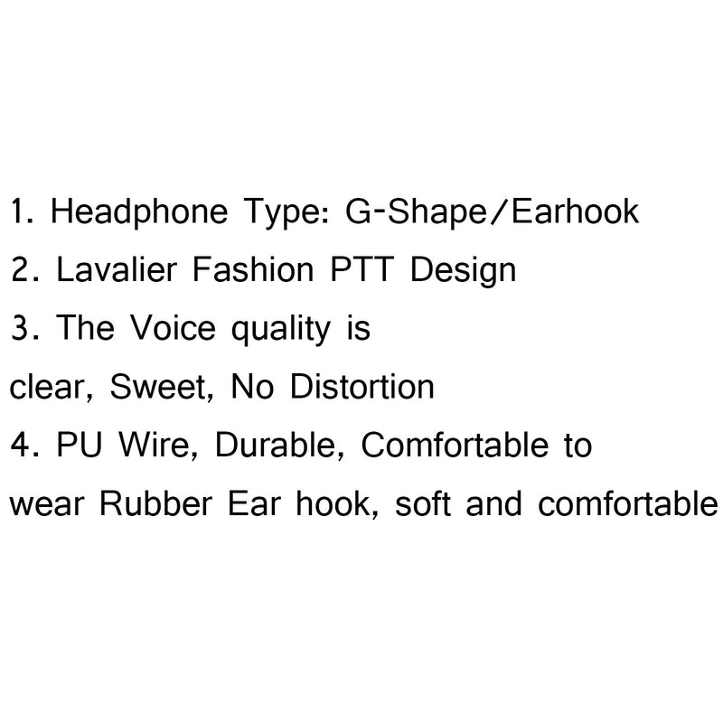 2.5mm Earhook Earpiece Headset PTT MIC For HYT TC310 TC320 Walkie Talkie Radio