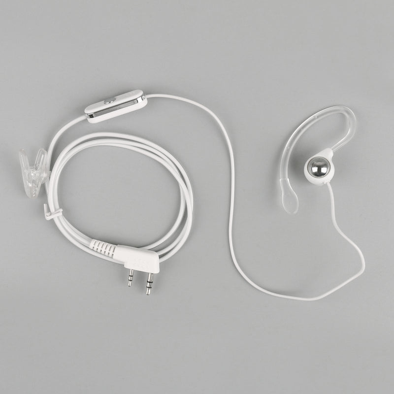 2 Pin Earhook Earpiece Headset PTT Mic For Kenwood HYT BaoFeng Radio 3Colour