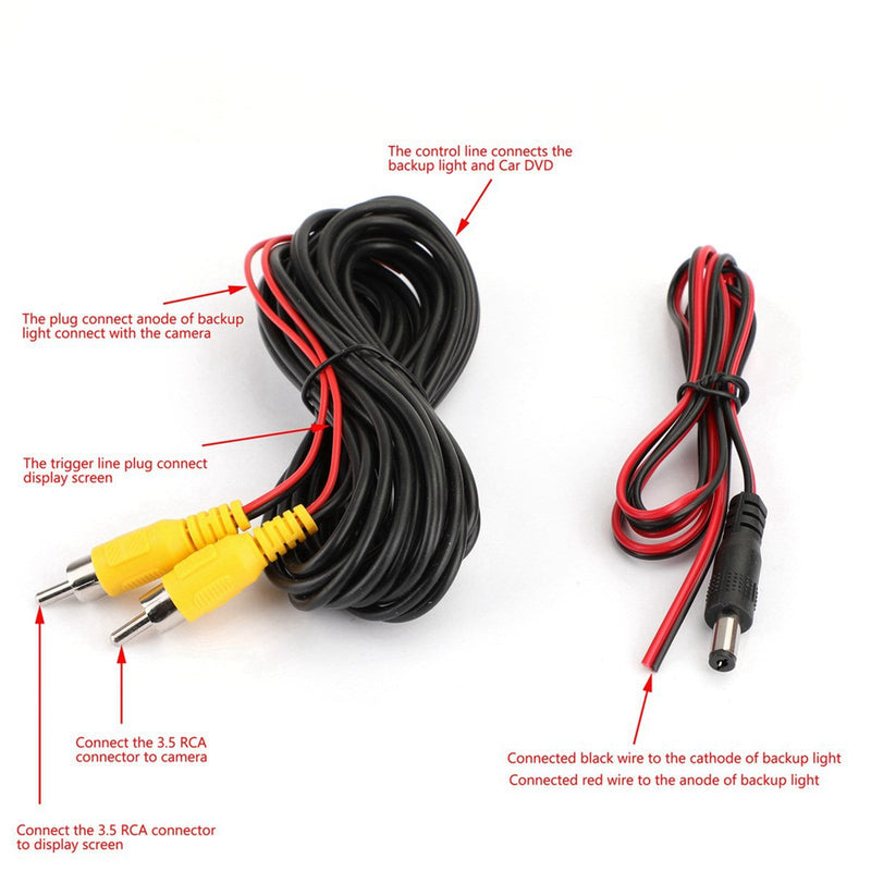 Car Auto Rear + Front View Reverse Backup Parking Camera Waterproof HD 170º