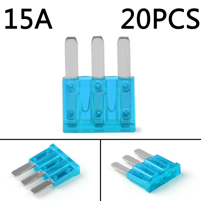 20Pcs Micro3 Fuse Automotive ATL 115A 3 Prong Micro Blade Fuse For Ford Focus