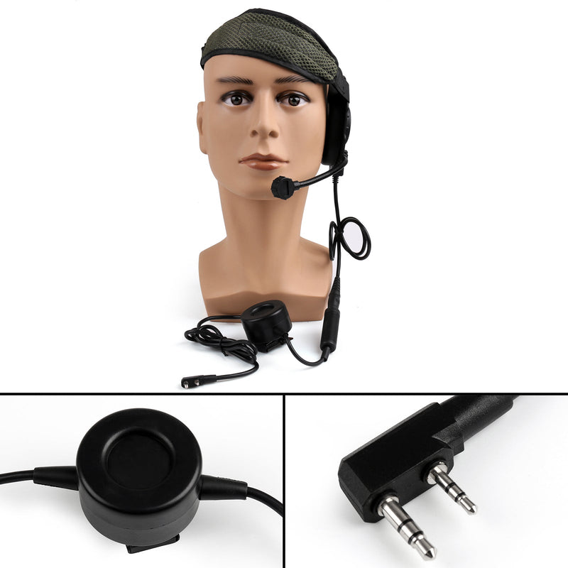 HD-03 Z Tactical Bowman Evo III Headset U94 PTT For Kenwood BaoFeng UV-5R Radio