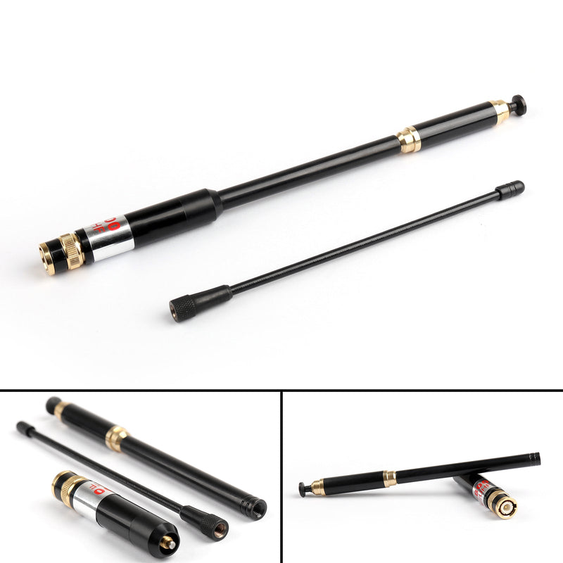 1Pcs AL-800 High Gain Dual Band Extendable Antenna BNC For Icom Yaesu Radio Generic