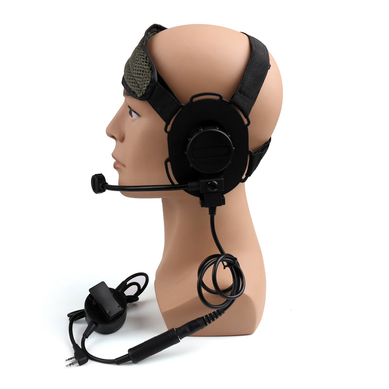 HD-03 Z Tactical Bowman Evo III Headset U94 PTT For Kenwood BaoFeng UV-5R Radio
