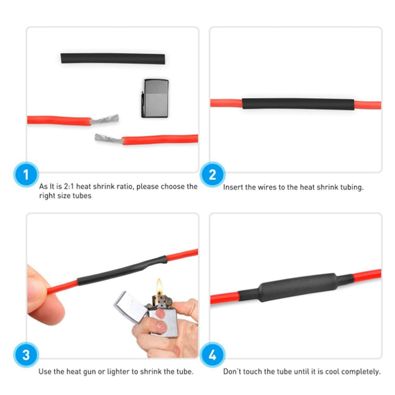 1050Pcs Heat Shrink Tubing Insulated Kit (Consists Of Two Boxes:300Pcs + 750Pcs)