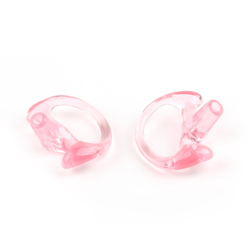 5Pair M Silicone Soft Earplug Earbud For Covert Acoustic Tube Earpiece Pink