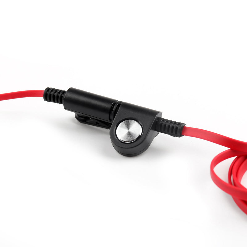 5x Headset Earpiece For Kenwood BAOFENG TYT LINTON UV-5R TG-UV2 Two Way Red
