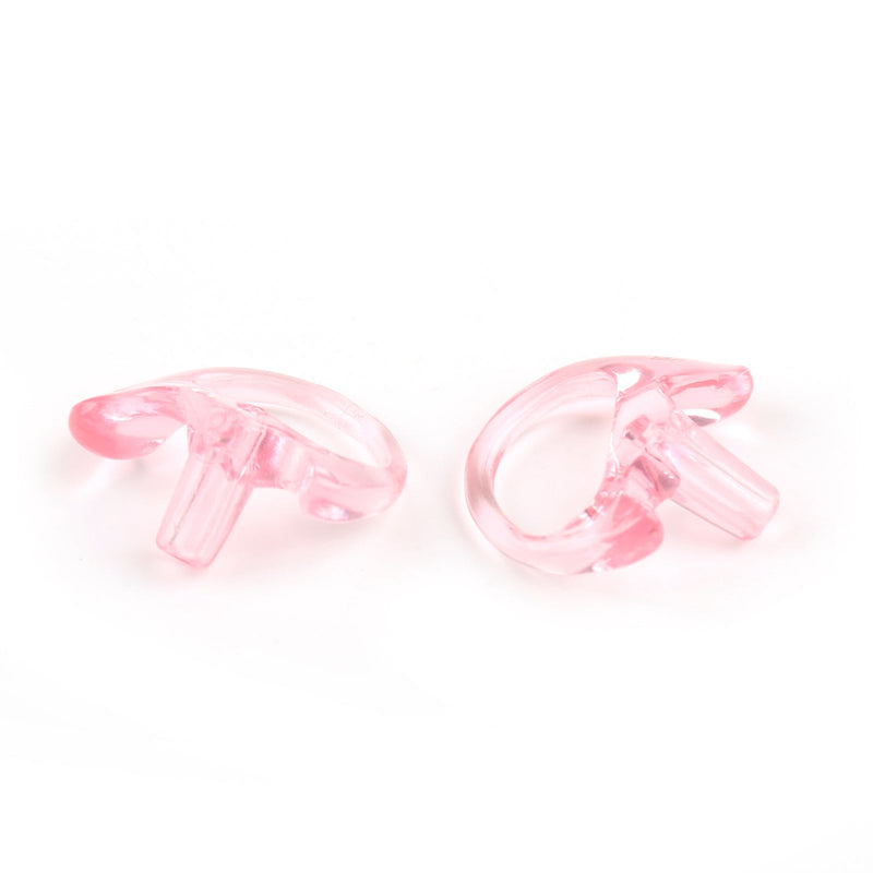 5Pair M Silicone Soft Earplug Earbud For Covert Acoustic Tube Earpiece Pink