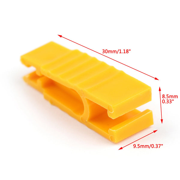 6 × Fuse Puller 30mm Car Automotive Mini Micro Blade Fuse Tool Extractor Yellow