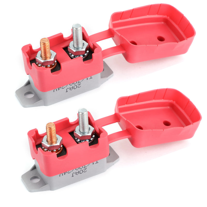 Bimetal Structures Marine Car Sound System Audio IP66 2PCS 30A 24V Circuit Breaker With Cover Fuse