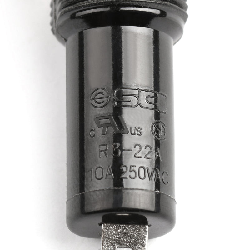 SCI R3-22 Panel Mount Chassis Fuse Holder For 6x30mm Glass Fuses 10A 250V