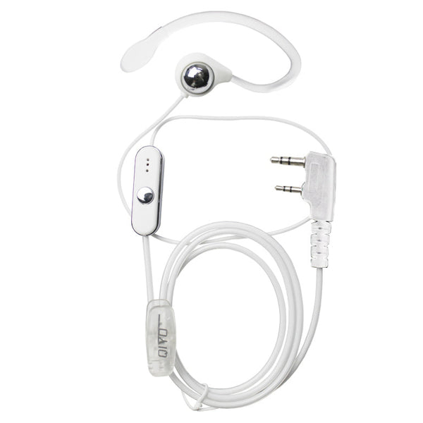2 Pin Earhook Earpiece Headset PTT Mic For Kenwood HYT BaoFeng Radio 3Colour