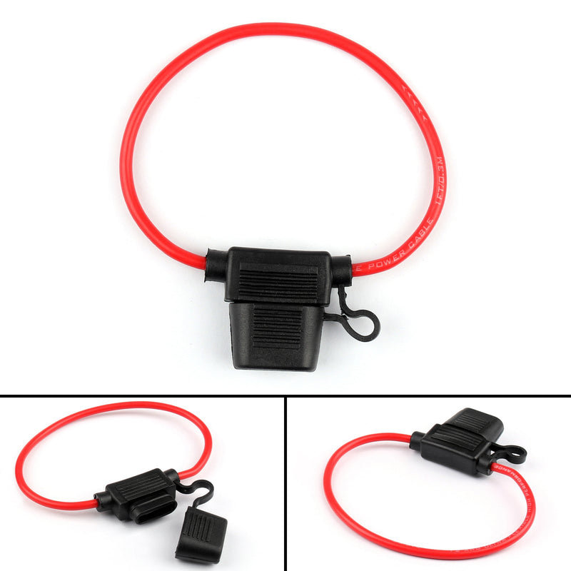 Mini Blade Fuse Holder Waterproof 12AWG In-Line Wire Cable For Car/Boat