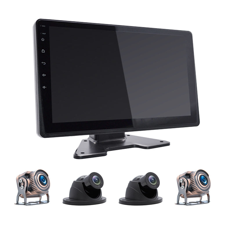 10.1" Monitor DVR Driving Video Recorder Touch Screen for RV Truck Bus + 4Pcs Rear View Backup Camera Fedex Express