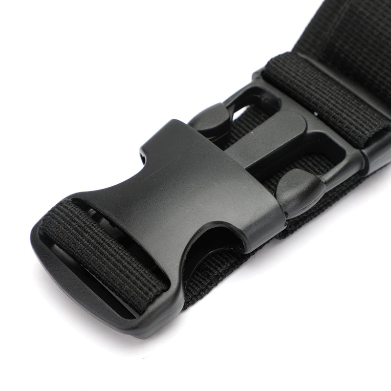 2PCS Multifunctional Adjustable Walkie Talkie Nylon Waist Outdoor Belt Black