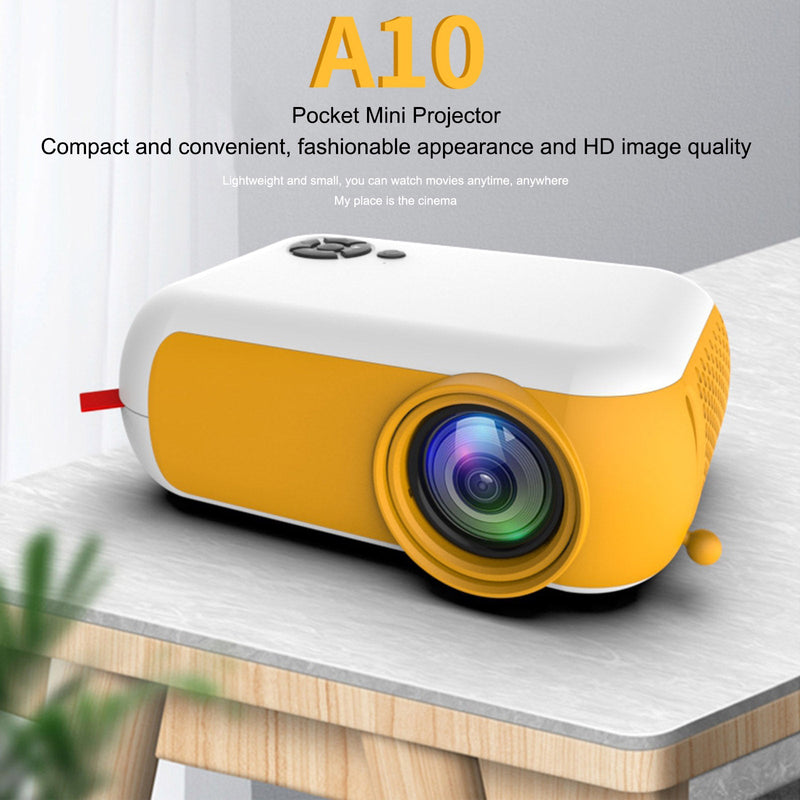 1080P Portable Pocket Projector 1800LM Movie Multimedia Home Theater US Plug